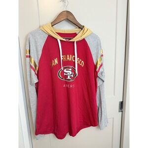 San Francisco 49ers Hooded Pullover Youth Girls XXL G-III 4Her Carl Banks Red
